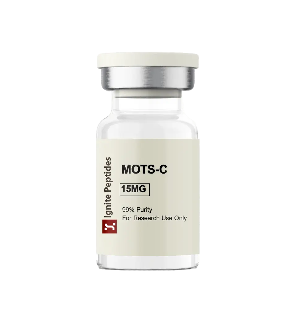 MOTS-c 15mg peptide vial – High-purity mitochondrial peptide for laboratory research
