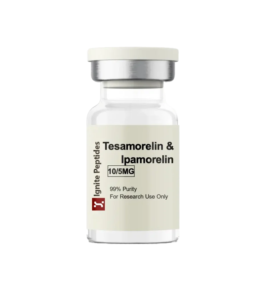 Tesa Ipamorelin peptide 10mg/5mg research vial from Ignite Peptides