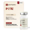 Clear glass vial of Ignite Peptides Ip 2 Trz with matching branded product box.